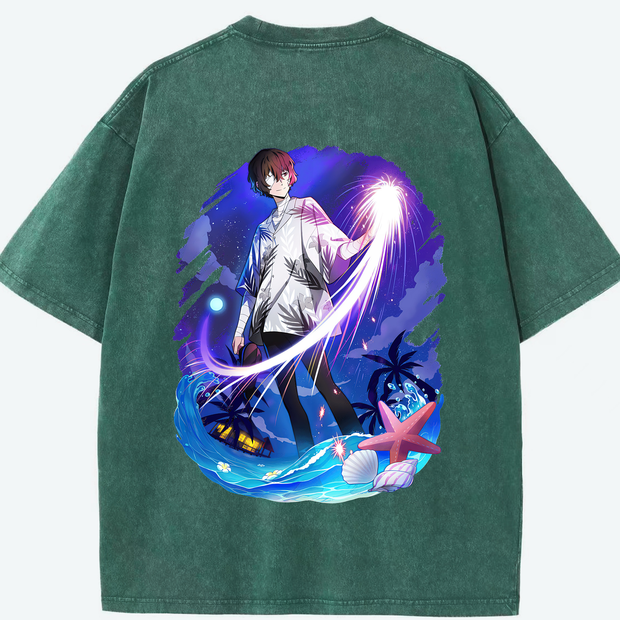（画像用） 文豪ストレイドッグス Bungo Stray Dogs 綿100% ヴィンテージ風 半袖Tシャツ（背面プリント）